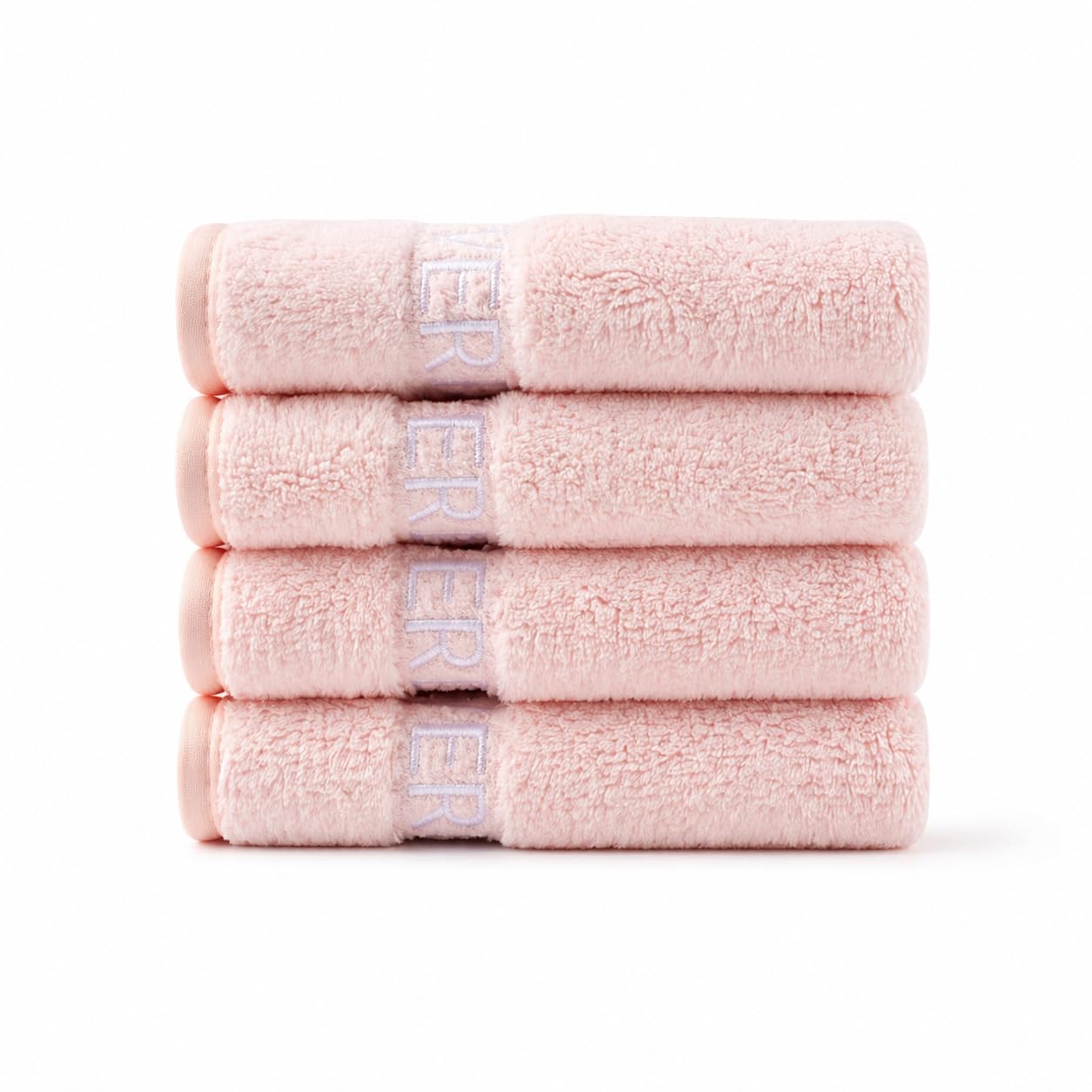 EVERLYGOODS Reusable Makeup Remover Cloths, Microfiber Face Towels, 12 x 12 Inch, Washable & Eco-Friendly, Pink & Black
